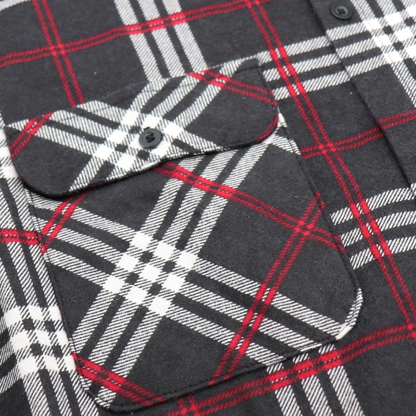 Men's 100% Cotton Flannelette Shirt Long Sleeve Plaid Check Flannel w Pockets, Shadow Glen Plaid, M