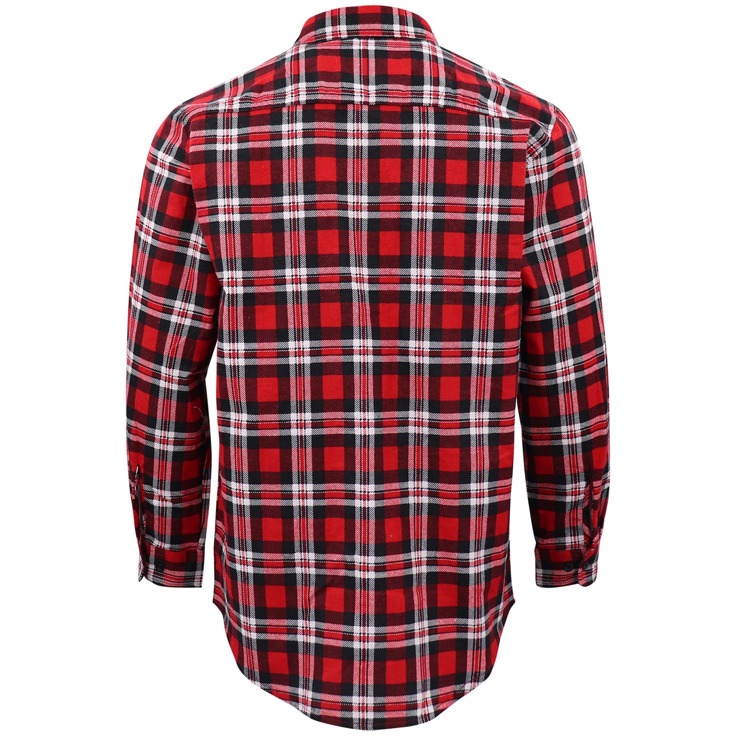 Men's 100% Cotton Flannelette Shirt Long Sleeve Plaid Check Flannel w Pockets, Crimson Knight Plaid, L