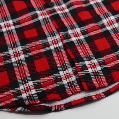 Men's 100% Cotton Flannelette Shirt Long Sleeve Plaid Check Flannel w Pockets, Crimson Knight Plaid, L
