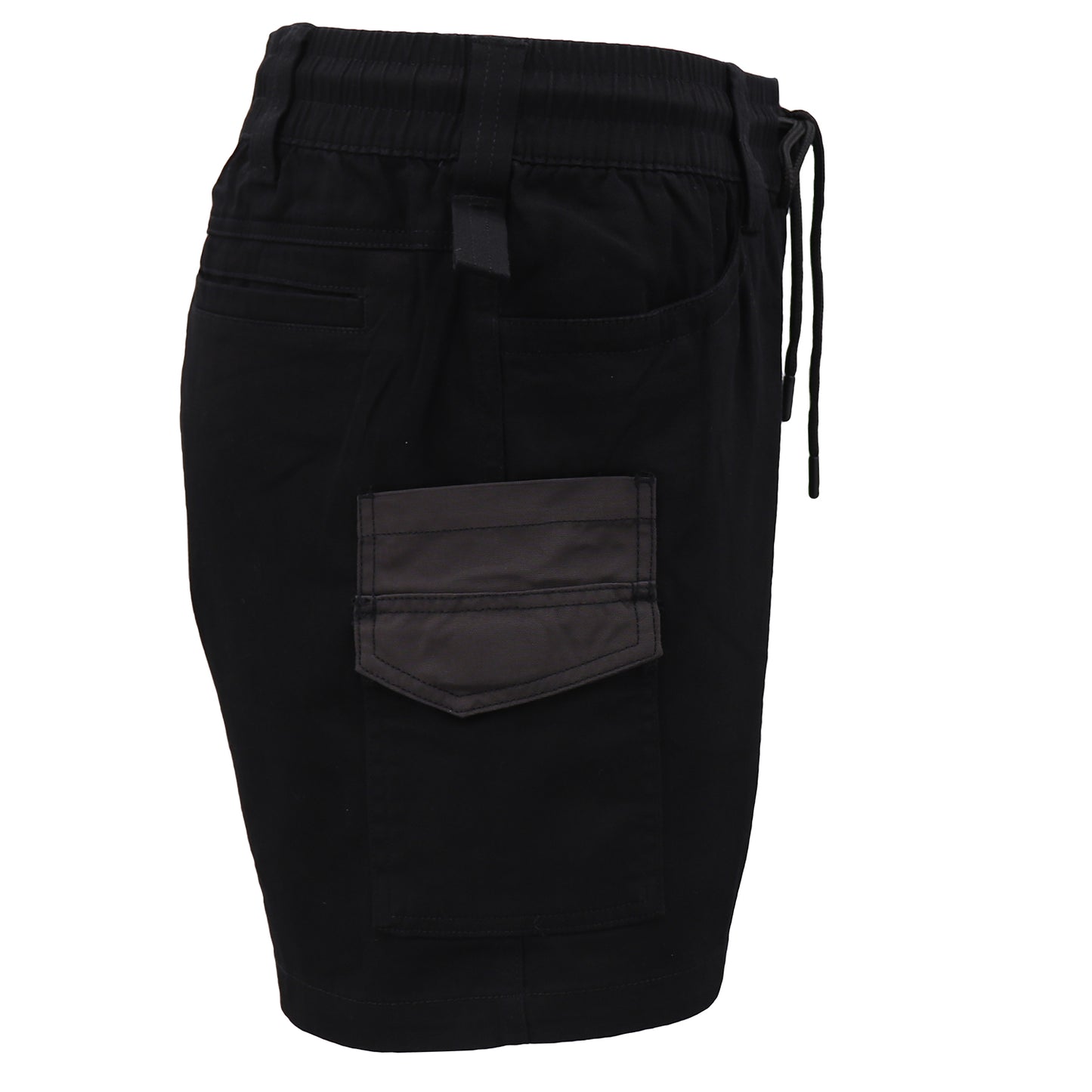 Mens Cargo Cotton Work Shorts 10 Pockets Tradies Utility Pants Workwear Trousers, Black, 28