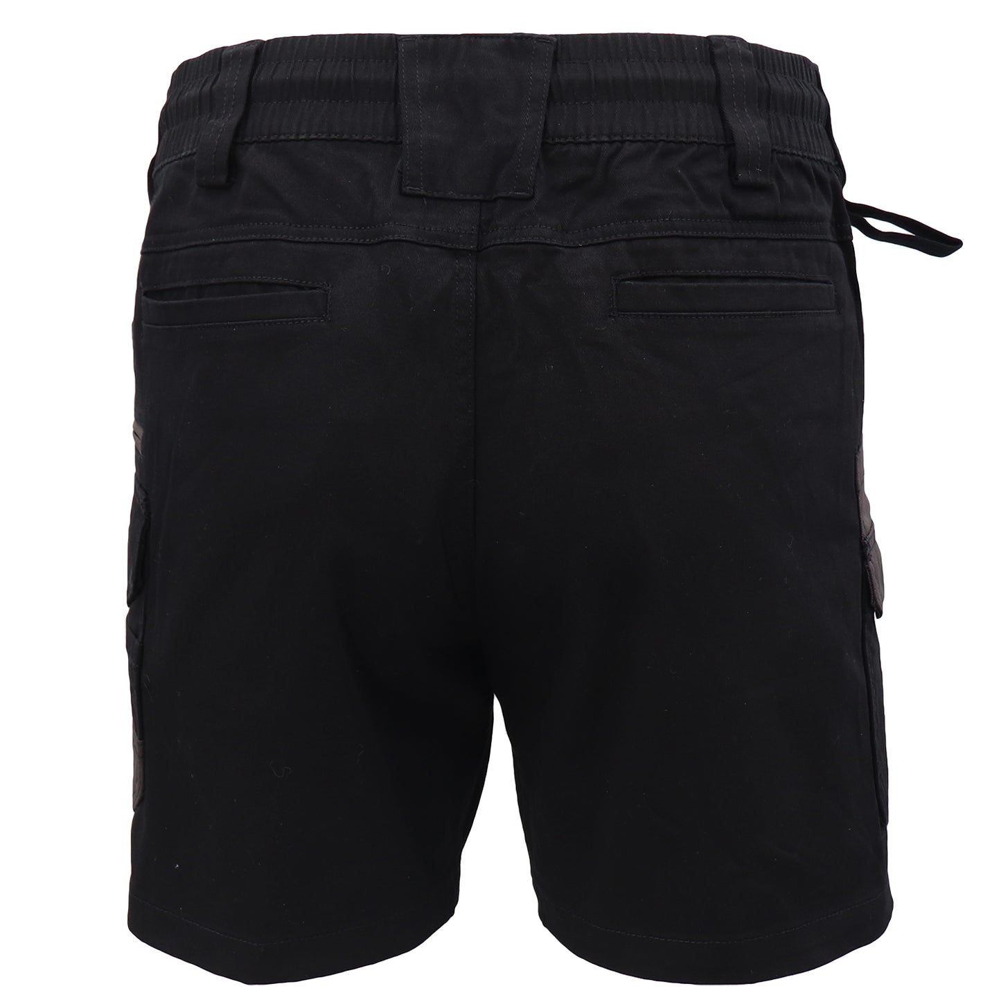 Mens Cargo Cotton Work Shorts 10 Pockets Tradies Utility Pants Workwear Trousers, Black, 28