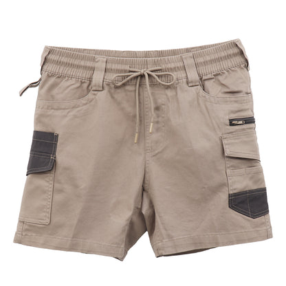 Mens Cargo Cotton Work Shorts 10 Pockets Tradies Utility Pants Workwear Trousers, Khaki, 30