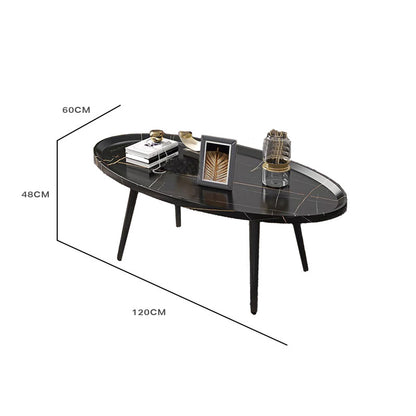 Coffee Table Living Room Accent Oval Table Contemporary Style Leisure Tea Table