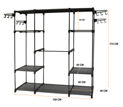 Sorti Freestanding Portable Closet Metal Wardrobe Garment Rack Hanger