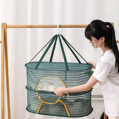 Anti Mosquito Fully Enclosed Drying Net Basket for Fish Vegetables Fruit Herbs - Single layer