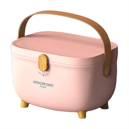 2 Layer Portable First Aid Kit Emergency Medicine Chest Organizer Storage Box - Green