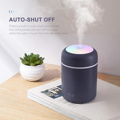Usb Car Air Purifier Diffuser Aroma Oil Humidifier Mist Led Night Light Home Au - Pink