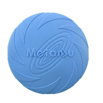 Frisbee Toy for Dogs Outdoor Fetch Training Soft Rubber Pet Flying Disc 18cm - Orange