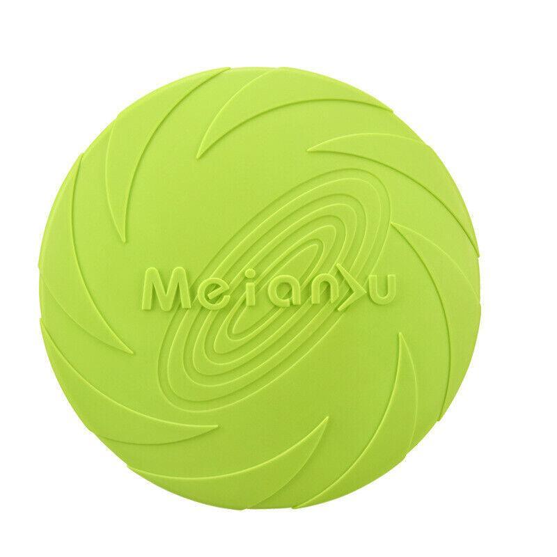 Frisbee Toy for Dogs Outdoor Fetch Training Soft Rubber Pet Flying Disc 18cm - Orange