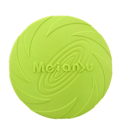 Frisbee Toy for Dogs Outdoor Fetch Training Soft Rubber Pet Flying Disc 18cm - Orange