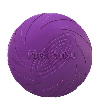 Frisbee Toy for Dogs Outdoor Fetch Training Soft Rubber Pet Flying Disc 18cm - Orange