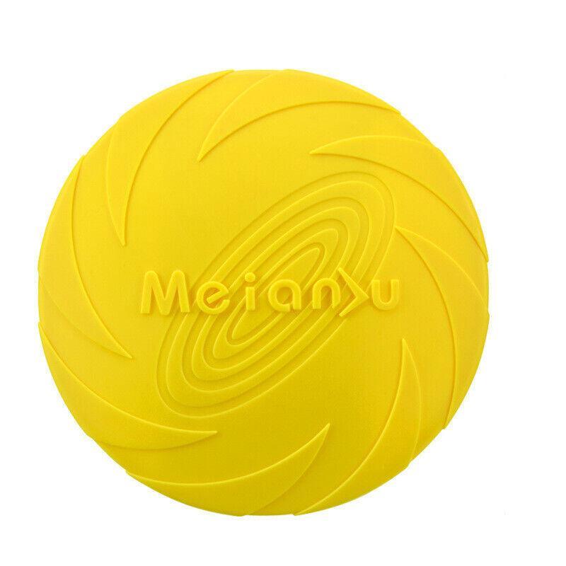 Frisbee Toy for Dogs Outdoor Fetch Training Soft Rubber Pet Flying Disc 18cm - Orange