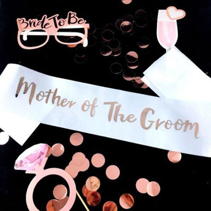 Bridal Party Sash Rose Gold Bride Bridesmaid Maid Honour Mother Hens Night Wear - Mother Of The Bride