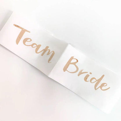 Bridal Party Sash Rose Gold Bride Bridesmaid Maid Honour Mother Hens Night Wear - Mother Of The Bride