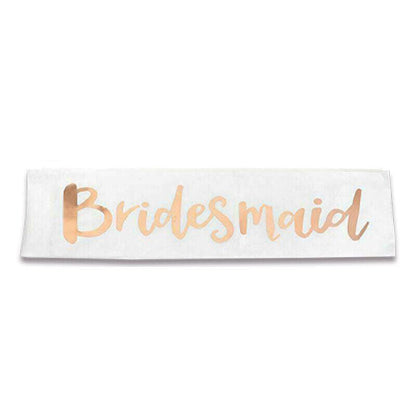 Bridal Party Sash Rose Gold Bride Bridesmaid Maid Honour Mother Hens Night Wear - Mother Of The Bride