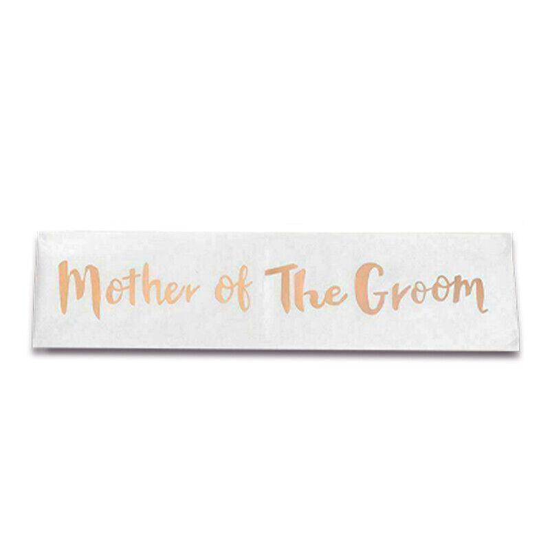 Bridal Party Sash Rose Gold Bride Bridesmaid Maid Honour Mother Hens Night Wear - Mother Of The Bride