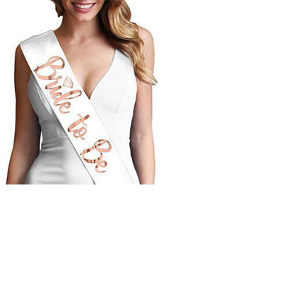 Bride To Be Hen Veil Sash Tiara Hens Night Bridal Shower Kitchen Tea Accessories - Gold Tiara