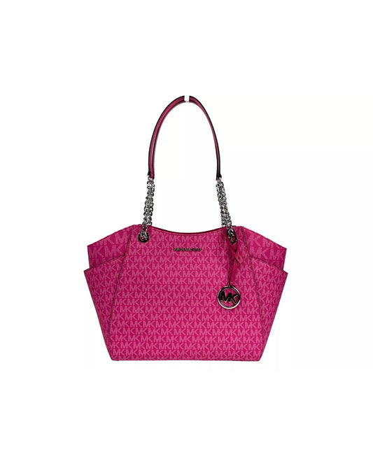 Michael Kors Women's Jet Set Large Chain Shoulder Tote Bag Dragon Fruit - One Size