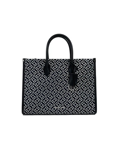 Michael Kors Women's Mirella Medium Top Zip Crossbody Tote Bag Black - One Size