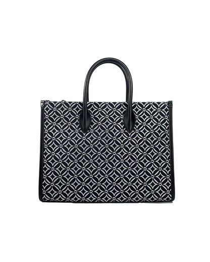 Michael Kors Women's Mirella Medium Top Zip Crossbody Tote Bag Black - One Size