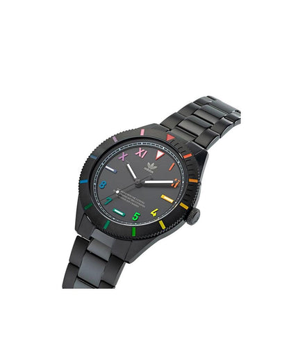 Adidas Unisex's Black Stainless Steel Watch - One Size