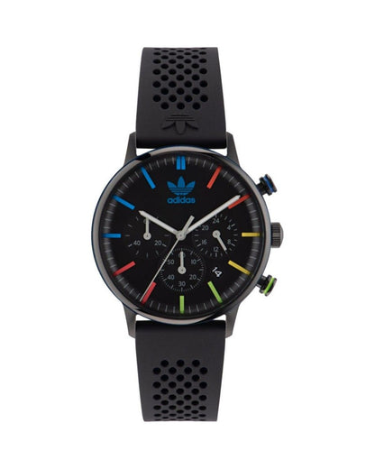Adidas Unisex's Black Silicone Watch - One Size