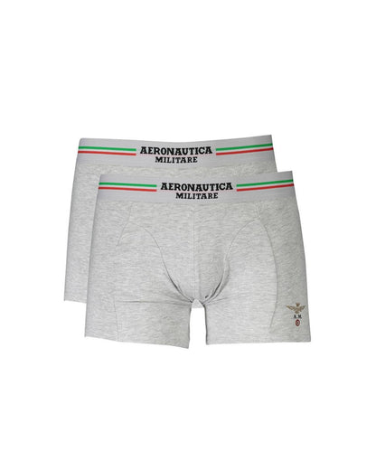 Aeronautica Militare Men's Gray Cotton Underwear - M
