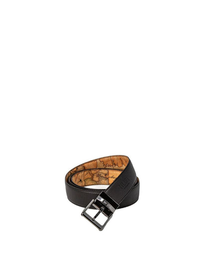 Alviero Martini Prima Classe Men's Brown Leather Belt - 120 cm
