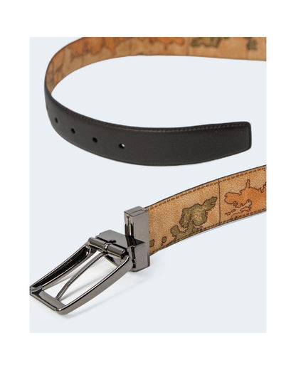 Alviero Martini Prima Classe Men's Brown Leather Belt - 120 cm