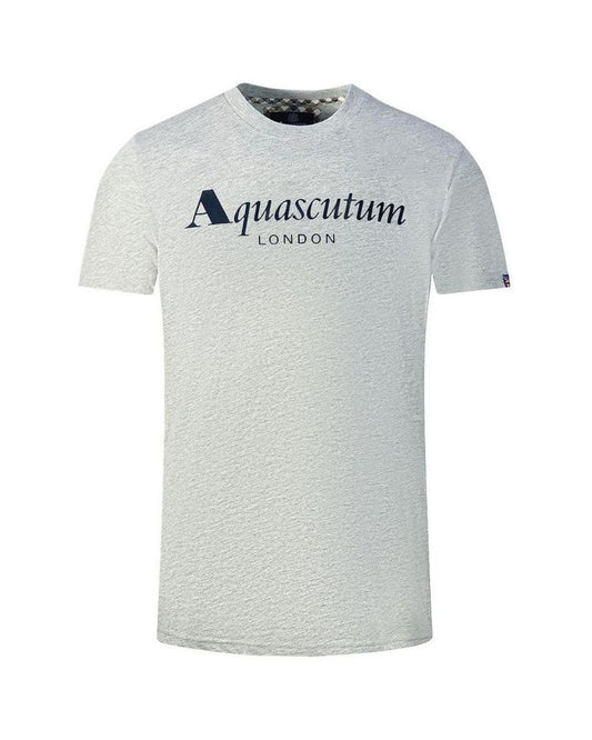 Aquascutum Men's Gray Cotton T-Shirt - M