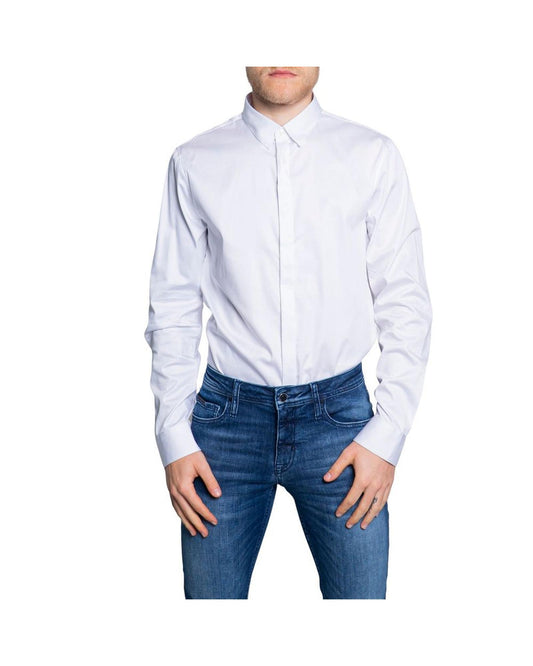 Armani Exchange Men's White Cotton Shirt - 46 IT
