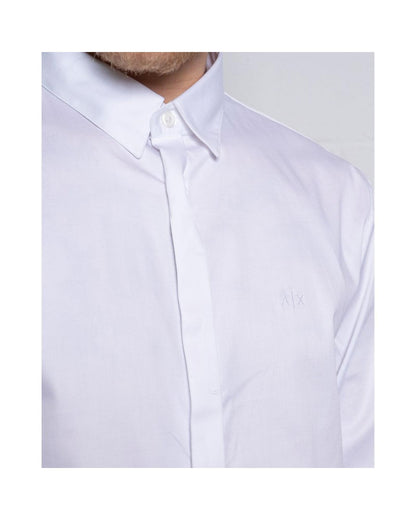 Armani Exchange Men's White Cotton Shirt - 46 IT
