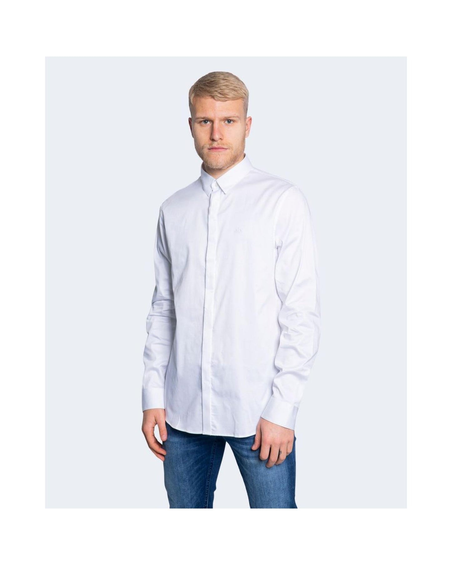 Armani Exchange Men's White Cotton Shirt - 46 IT