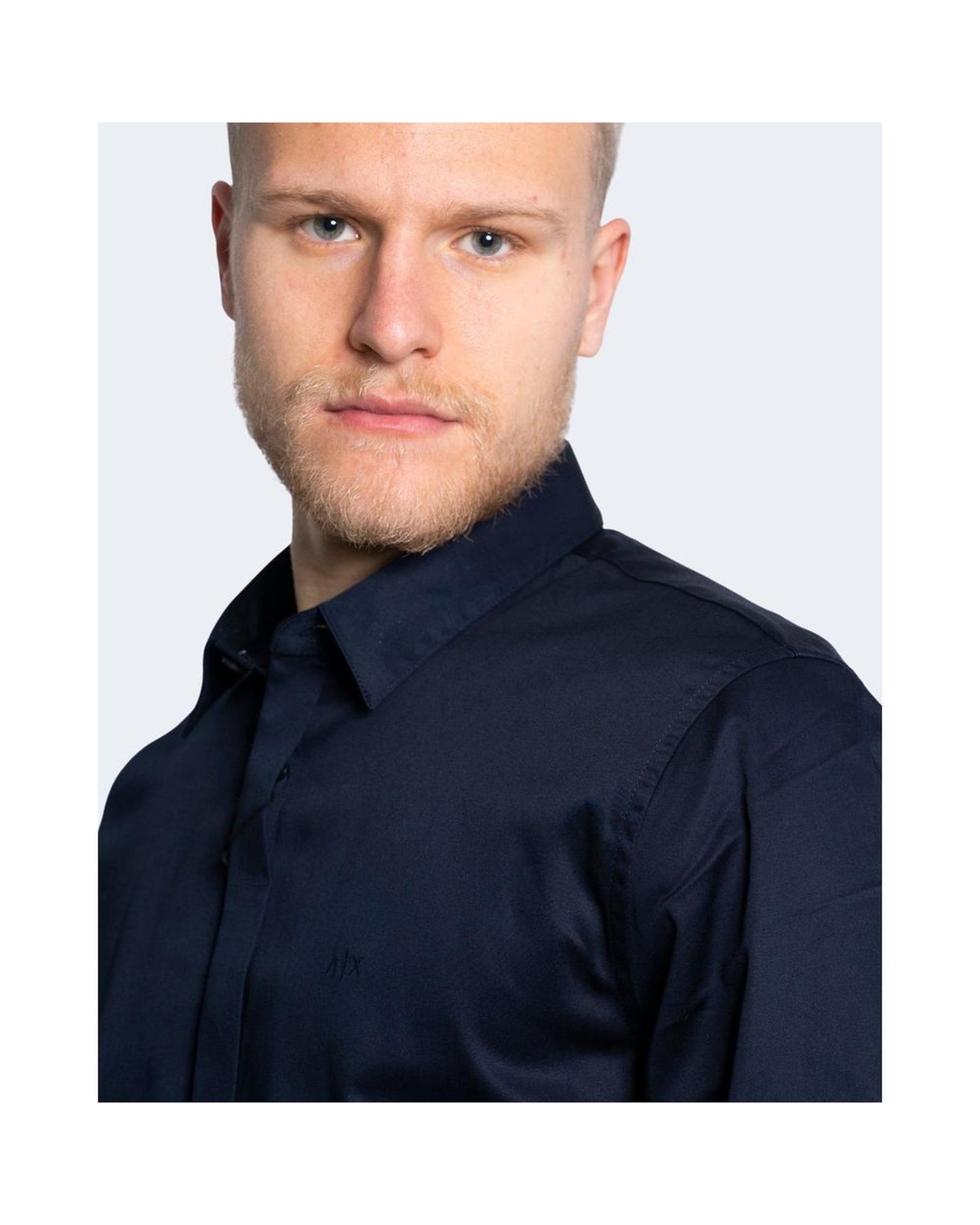 Armani Exchange Men's Blue Cotton Shirt - 44 IT