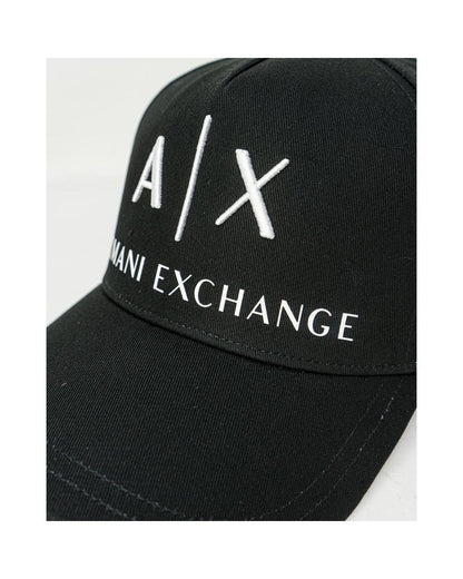 Armani Exchange Men's Black Cotton Hats & Cap - One Size