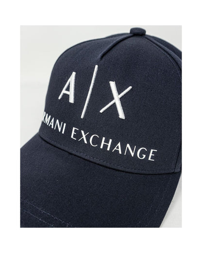 Armani Exchange Men's Blue Cotton Hats & Cap - One Size