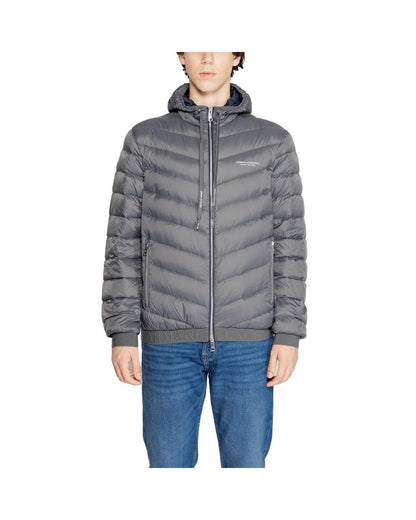 Armani Exchange Men's Gray Polyester Jacket - 46 IT