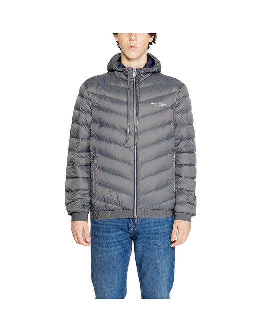 Armani Exchange Men's Gray Polyester Jacket - 46 IT