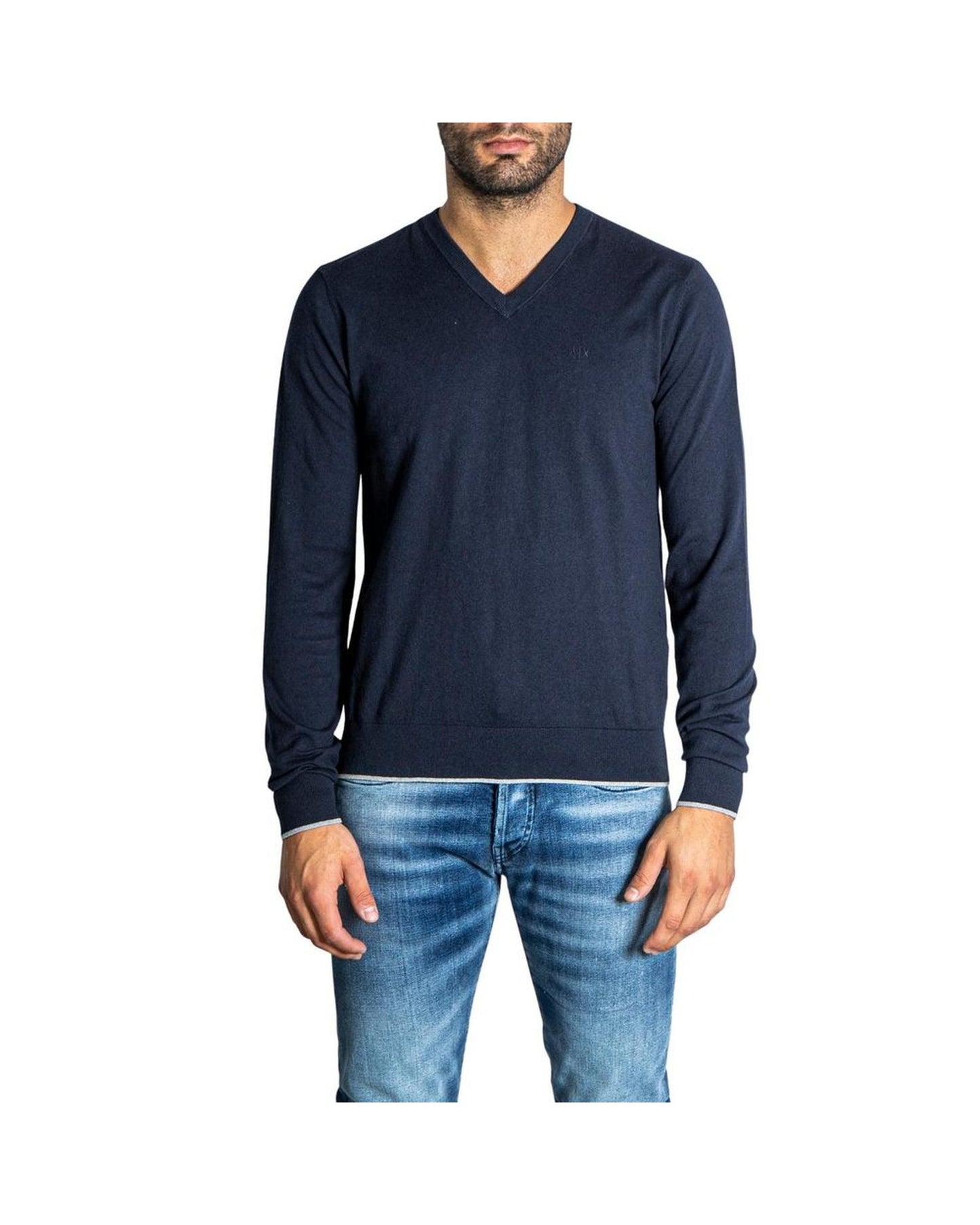 Armani Exchange Men's Blue Cotton T-Shirt - 44 IT