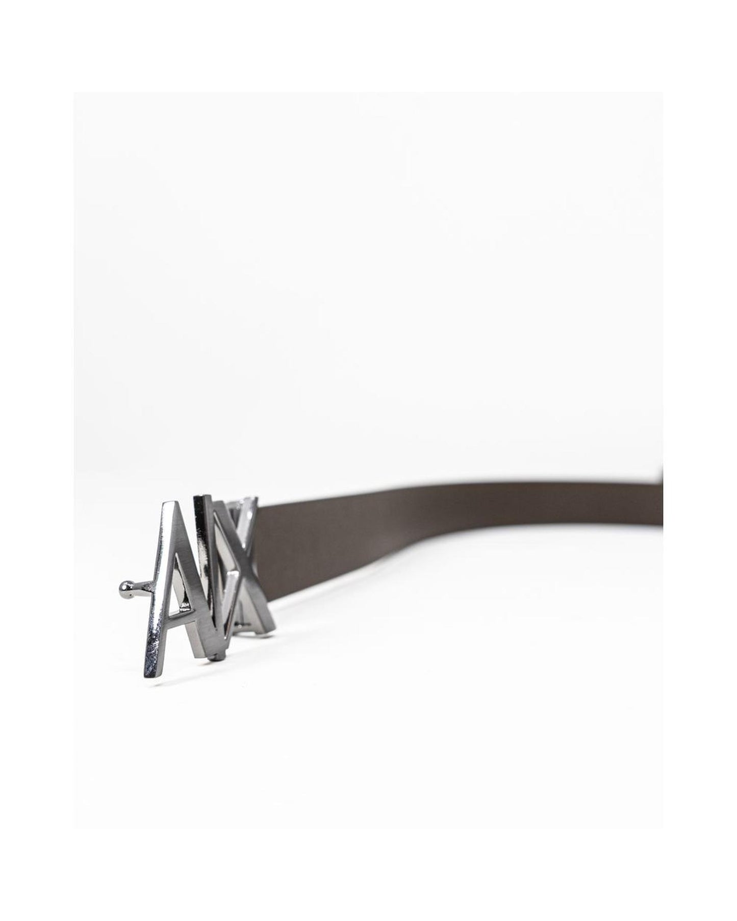 Armani Exchange Men's Black Leather Belt - 100 cm