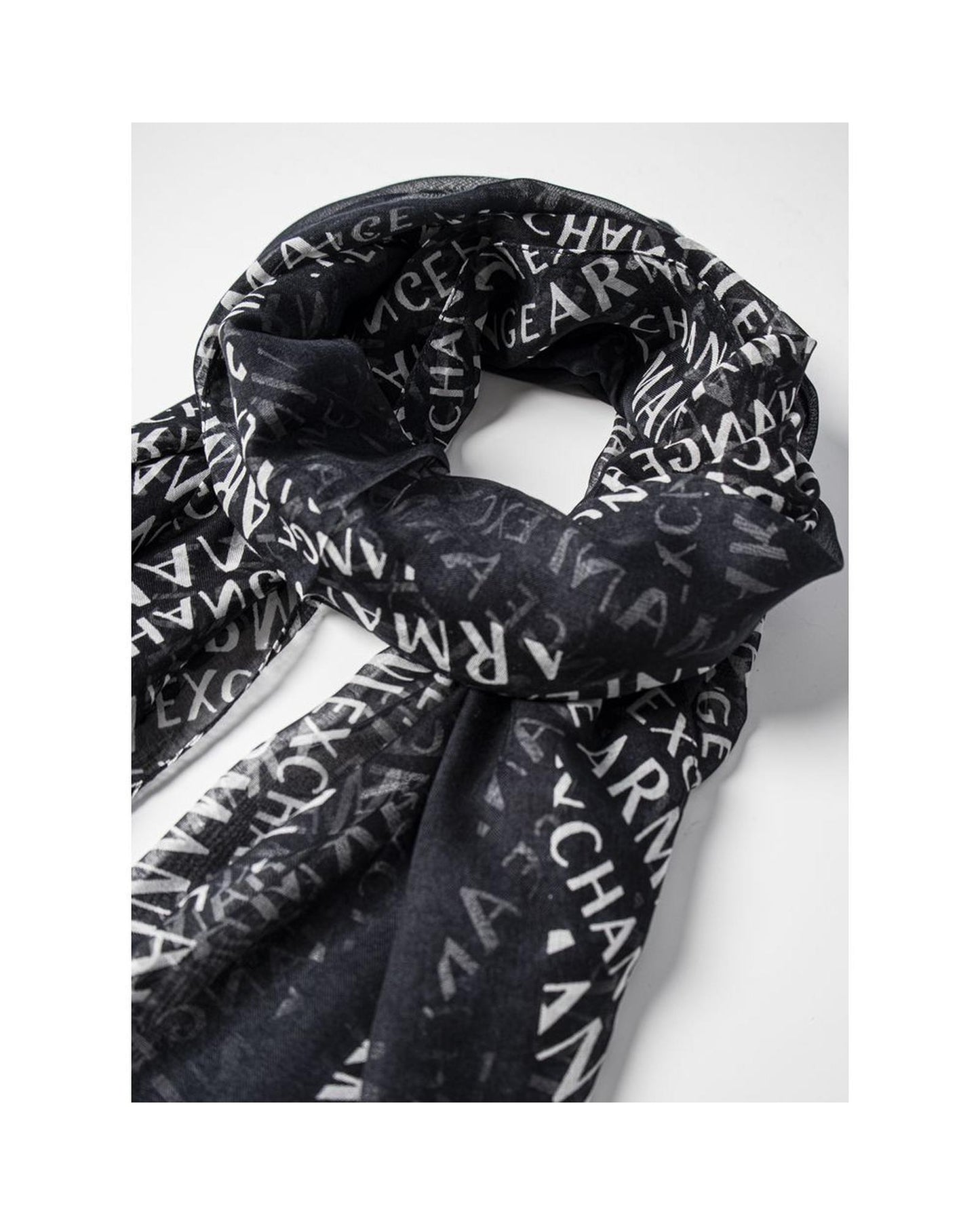 Armani Exchange Women's Black Modal Scarf - One Size