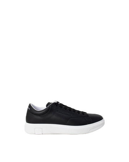 Armani Exchange Men's Black Leather Sneaker - 45 EU