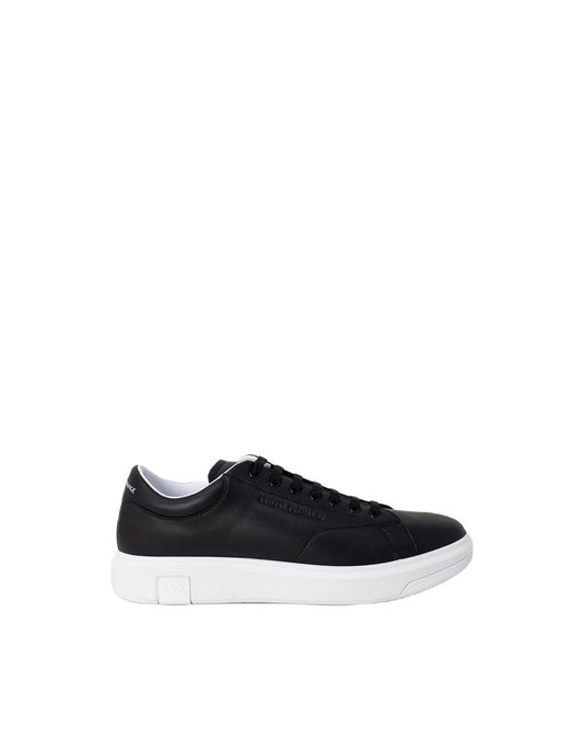 Armani Exchange Men's Black Leather Sneaker - 45 EU