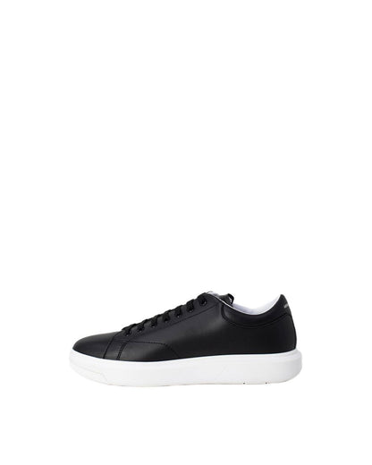 Armani Exchange Men's Black Leather Sneaker - 45 EU