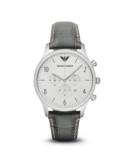 Armani Men's Green Leather Watch - One Size