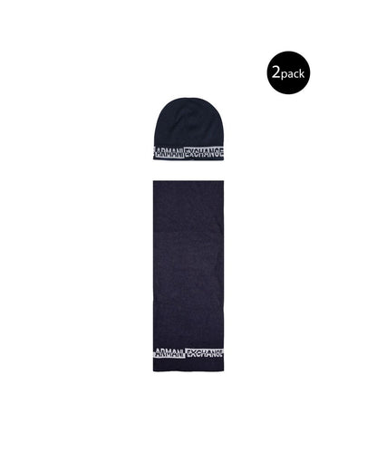 Armani Exchange Men's Blue Polyamide Scarf - One Size