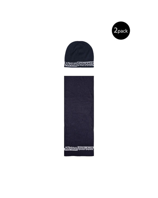 Armani Exchange Men's Blue Polyamide Scarf - One Size