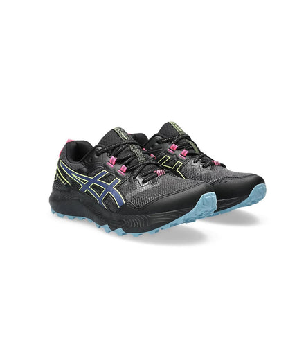 ASICS Breathable Trail Running Shoes with Cushioned Comfort in Black - 10 US