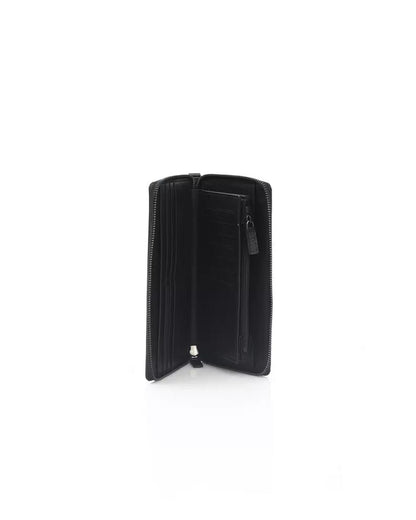 Automobili Lamborghini Men's Sleek Calfskin Leather Zip Wallet - One Size