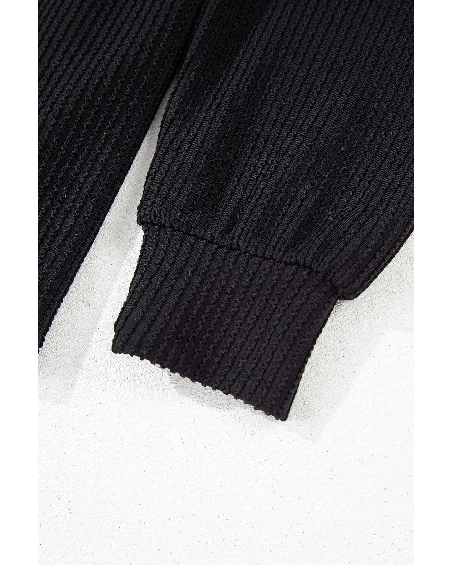 Black Corded MERRY Graphic Long Sleeve Top and Shorts Set - L